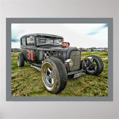 Vintage Hot Rod Automobile Poster | Zazzle