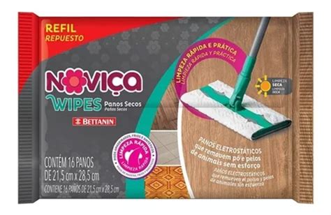 Refil Wipes Seco Para O Mop Limpeza Rápida Bt1990r Noviça Frete grátis