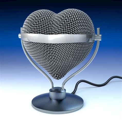 Studio Desk Microphone Heart Shape Stock Illustrations 3 Studio Desk