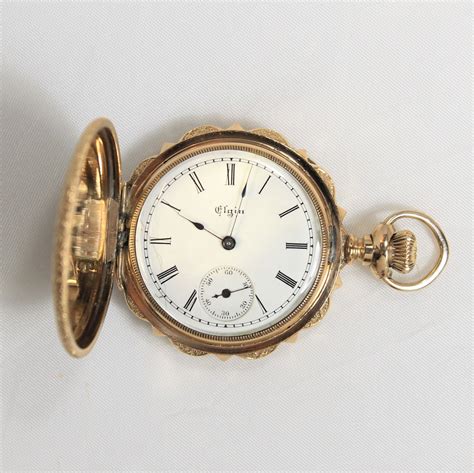 Vintage Elgin 14k Yellow Gold Ladies Hunting Case Pocket Watch Etsy Australia