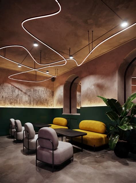 Loop Bar On Behance Bar Interior Office Interior Design Ceiling Decor