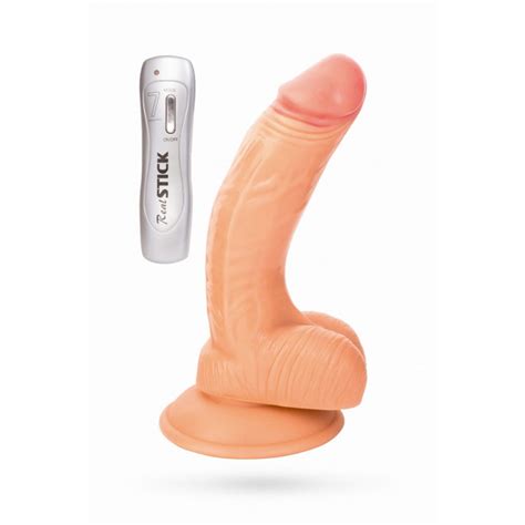 Вибратор TOYFA RealStick Nude реалистичный 7 режимов вибрации 14 см в