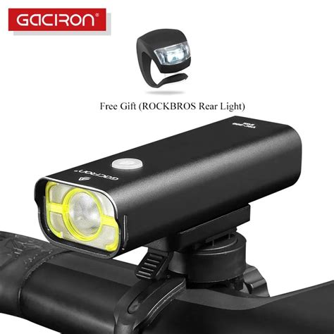 GACIRON Bicycle Front Light 800Lumen USB Rechargeable Waterproof