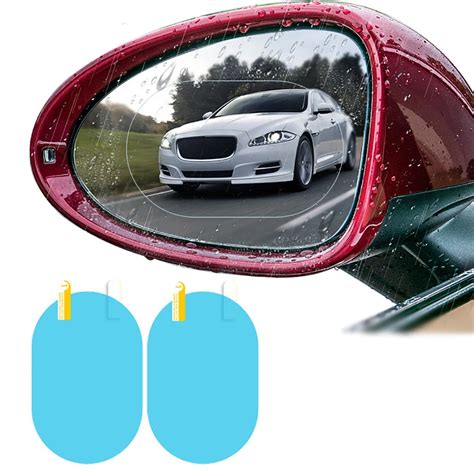 2PCS Etiqueta Do Espelho Retrovisor Do Carro Vidro Do Carro Anti Fog E