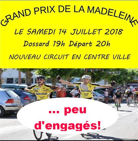 Sud Gironde CYCLISME Peu dengagés pour la nocturne de la