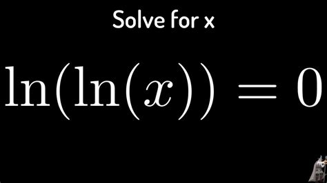 How To Solve Lnx 3