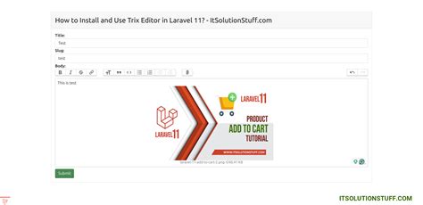 How To Install And Use Trix Editor In Laravel 11 ItSolutionStuff