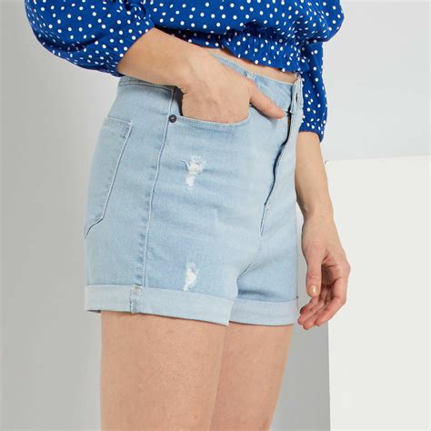 Short en denim éco conçu fille adolescente triple stone Kiabi 10 00