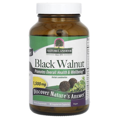 Natures Answer Black Walnut 1500 Mg 90 Vegetarian Capsules 500 Mg