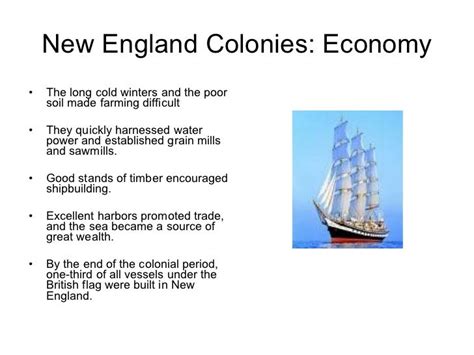 Economy Of New England Colonies - slideshare