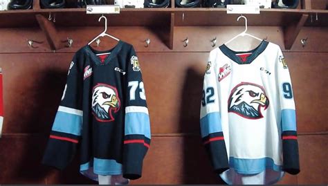 The Portland Winterhawks new home and away jerseys : r/hockey