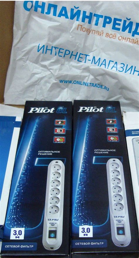 Сетевой фильтр Pilot-GL 6 розеток, шнур 3м Pilot GL3M — купить по ...