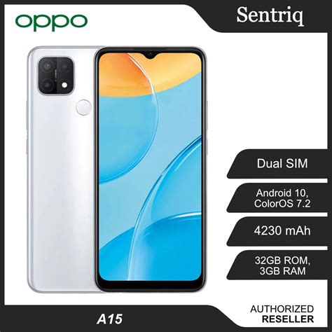 Oppo A15 Smartphone 3gb Ram 32gb Fancy White Colour Original 1 Year