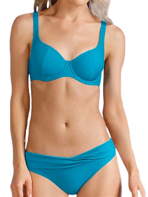 Naturana Naturana Beachwear TURQUOISE Underwired Twist Bikini Set