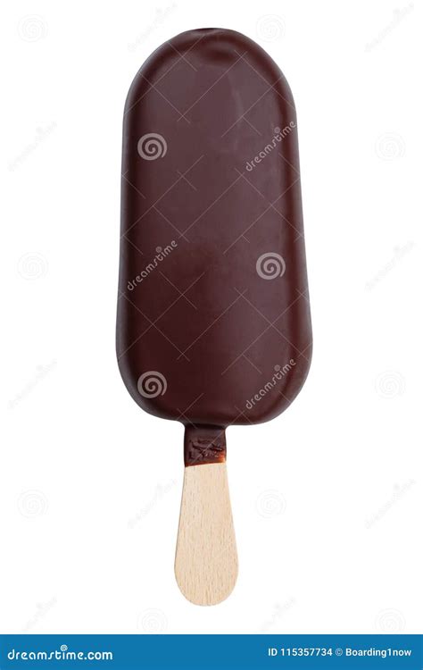 Dark Chocolate Covered Ice Cream on a Stick Icecream Ice-cream S Stock ...