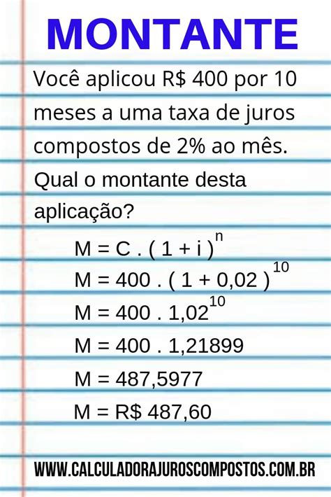 Como Se Calcula Montante - Como calcular o montante de juros compostos - matemática financeira ...