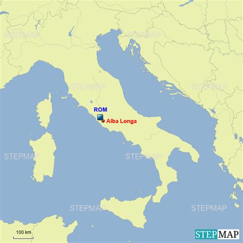 StepMap - Alba Longa - Landkarte für Mittelmeer