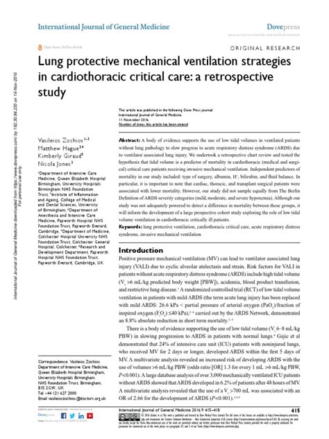 Lung Protective Mechanical Ventilation Strategies | PDF | Respiration | Health Sciences