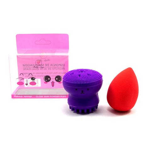 Kit Esponja De Maquiagem Polvo E Gota Ruby Anjo Ra