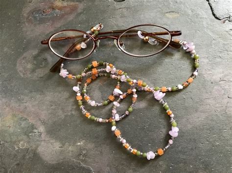 Reading Glasses Chain Beaded Spectacles Chain Gemstone Eyeglass Holder