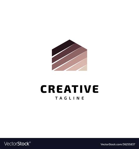 Creative house logo design Royalty Free Vector Image