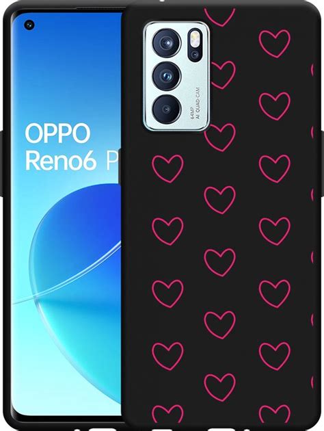 Hoesje Geschikt Voor Oppo Reno Pro G Zwart Kleine Hartjes Bol