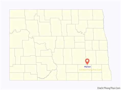 Map of Marion city, North Dakota