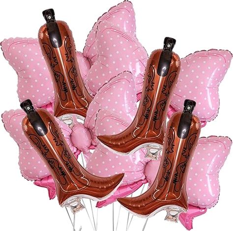 Amazon 8Pcs Western Themed Party Balloons Cowgirl Boots Balloons