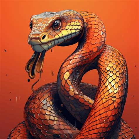 Premium Photo Illustration Of A King Cobra Snake