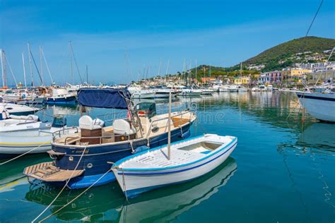 Ischia Italy May Boats Mooring At Casamicciola Terme