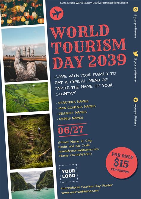 World Tourism Day Flyer Templates