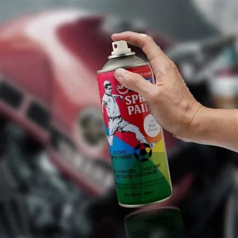 Bright Chrome ABRO SP C1 318 Multipurpose Colour Spray Paint For Metal