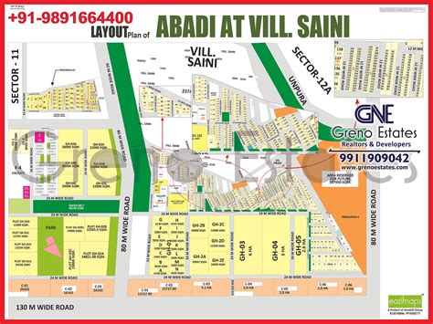 6 Saini Greater Noida HD Map Layout Plan Of 6 Saini Greno Estates