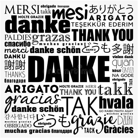 Le Danke Merci En Nuage Allemand De Mot Image Stock Image Du Vacances