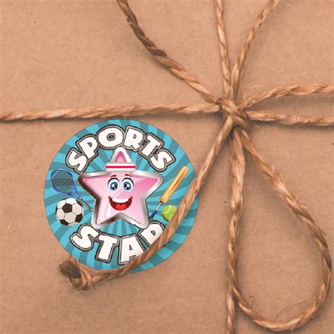 144 Sports Star 30mm Glossy Reward Stickers For Teachers And Parents