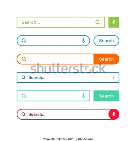 Colorful Search Bar Templates Internet Browser Stock Vector (Royalty Free) 2402053903 | Shutterstock