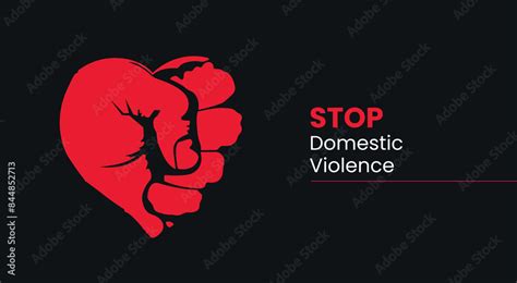 Stop Domestic Violence Creative Social Issue Flat Illustration