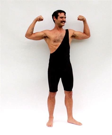 Strongman Costume Wrestling Singlet Mens Black Single