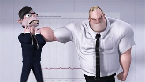 two animated men in business attire standing next to each other