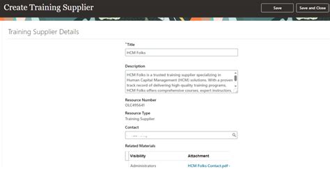 Learn To Configure Training Supplier In Oracle Learning Cloud Hcm Folks