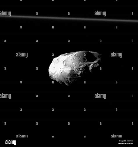 Prometheus moon by Cassini on 2015-12-06 Stock Photo - Alamy