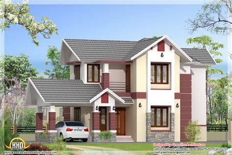 Modern 3 bedroom Kerala home elevation - 1680 sq.ft. - Kerala home design and floor plans