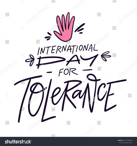 International Day Tolerance Hand Drawn Vector เวกเตอร์สต็อก ปลอดค่า