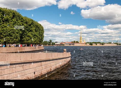 View Towards Peter And Paul Fortress From Strelka Spit Of Vasilievsky