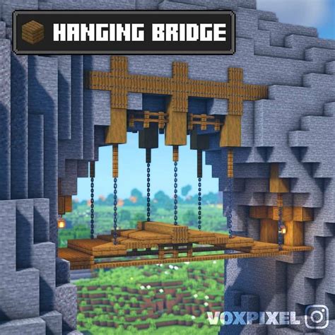 Minecraft Buildss Instagram Photo A Simple Hanging Bridge By