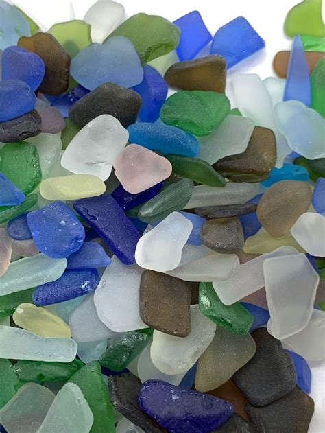 Small Sea Glass Beach Glass Frosty Tumbled Beach Glass Great For Stain