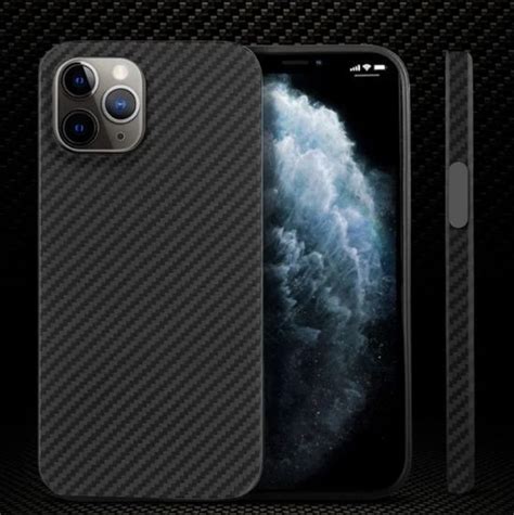 Чехол накладка для iPhone 14 Pro карбоновый из кевлара матовый ...