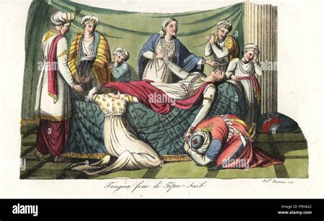 Tragic Death Of Tipu Sultan Or Tipu Sahib The Tiger Of Mysore 1799 From Schiavonettis