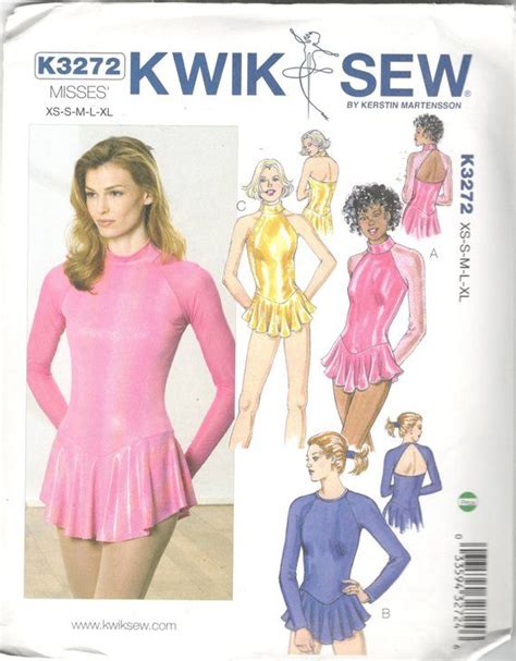 Kwik Sew 3272 Misses Leotards Pattern Attached Skirt Womens Etsy