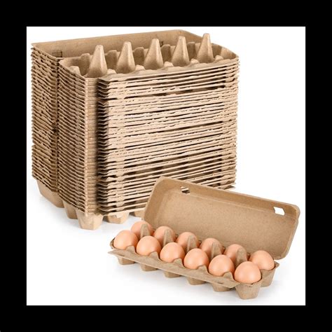 20pcs Cardboard Egg Cartons Blank Paper Pulp Egg Cartons One Dozen Egg Cartons Container Empty